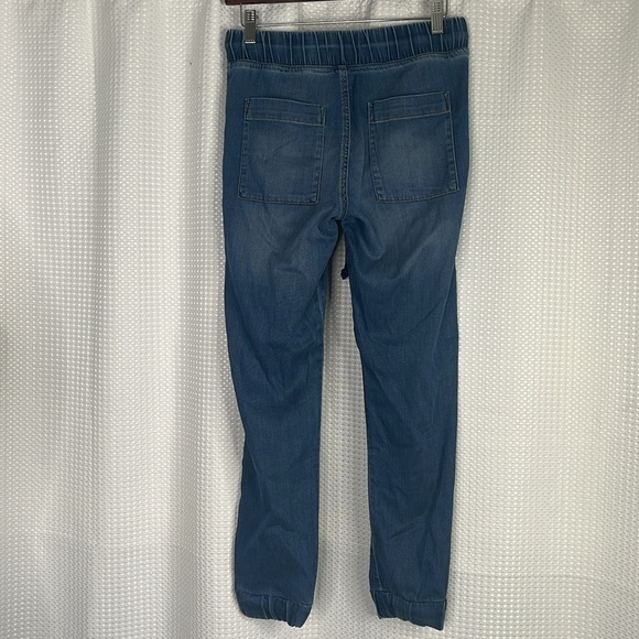 Bella Dahl Blue Distressed Chambray  Joggers Relaxed Fit Pockets Size XS - Picture 8 of 11